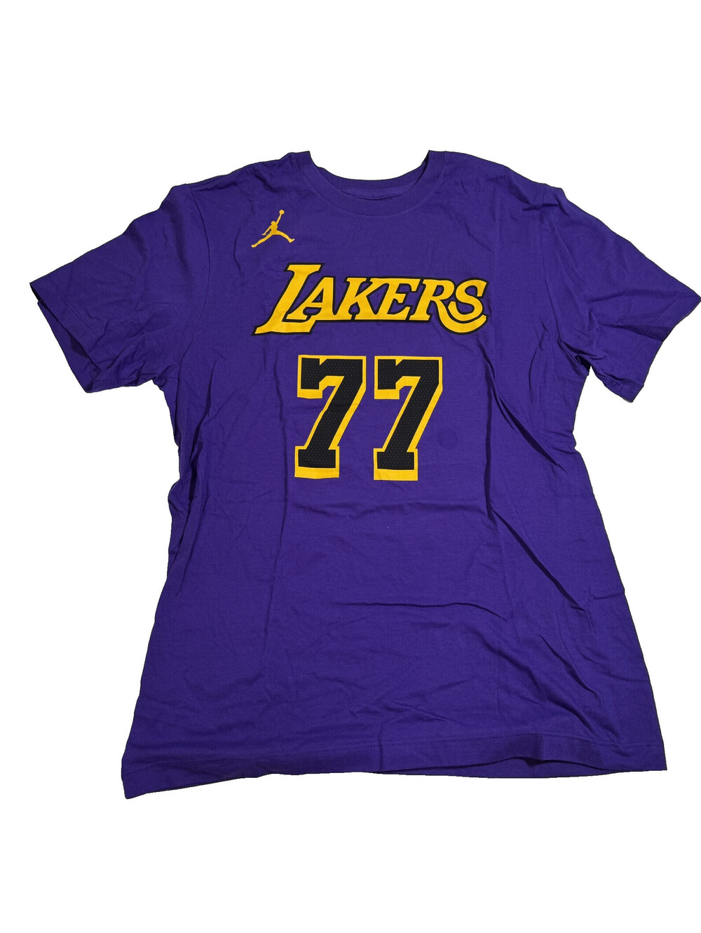 Luka Dončić #77 Jordan Brand Los Angeles Lakers Purple T-Shirt Mens M NEW